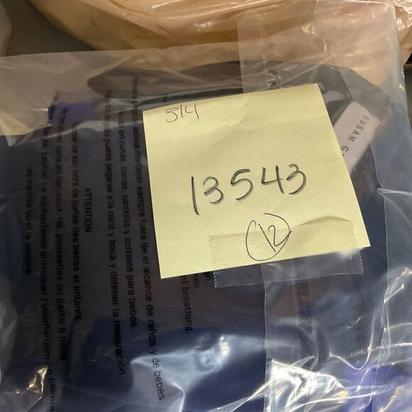 Susan Graver Tunic Blouse Blue Color-Block Stretchy Shirt 3/4 Sleeve Top Large - Picture 11 of 11